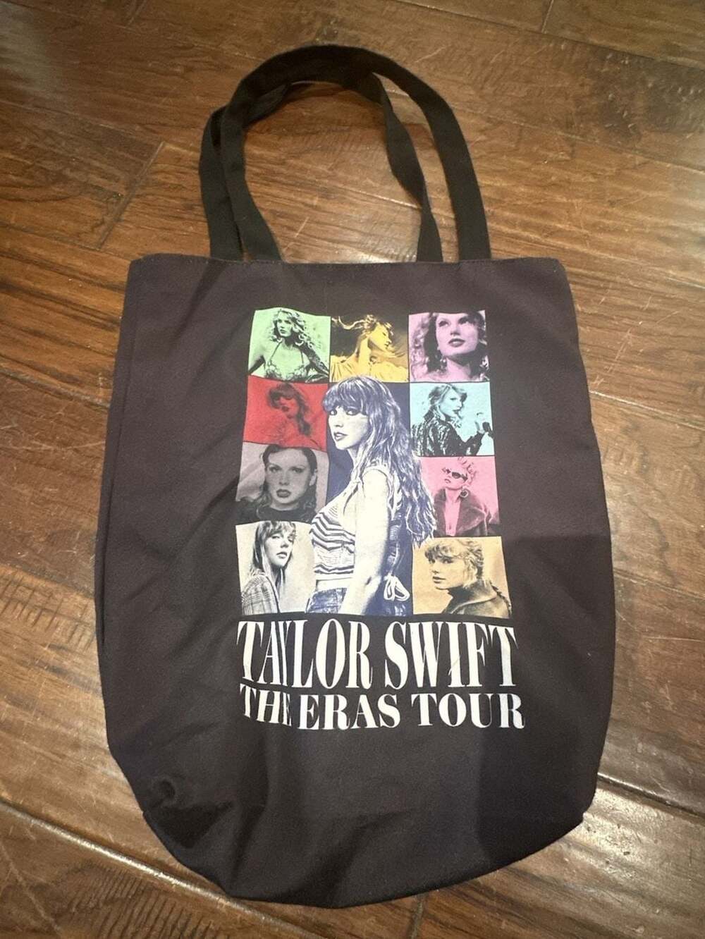 Taylor Swift The Eras Tour Official Black Canvas Tote Bag